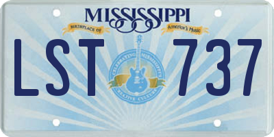MS license plate LST737