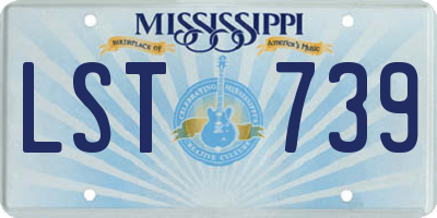 MS license plate LST739