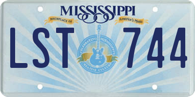 MS license plate LST744