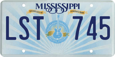 MS license plate LST745