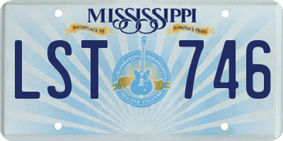 MS license plate LST746