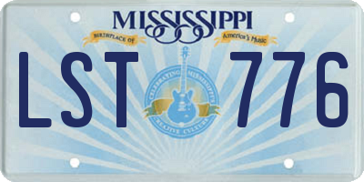 MS license plate LST776