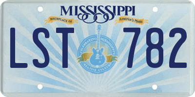 MS license plate LST782