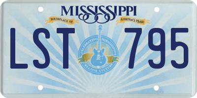 MS license plate LST795