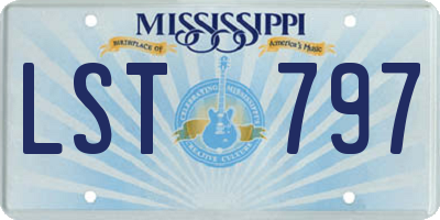 MS license plate LST797