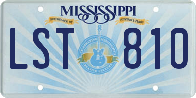 MS license plate LST810