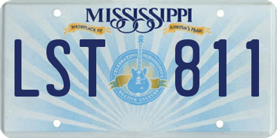 MS license plate LST811
