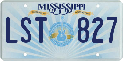 MS license plate LST827