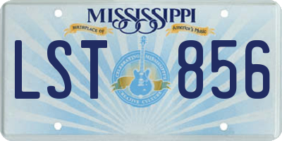 MS license plate LST856