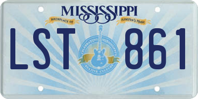 MS license plate LST861