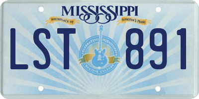 MS license plate LST891