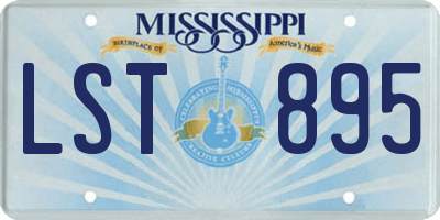 MS license plate LST895