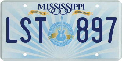 MS license plate LST897