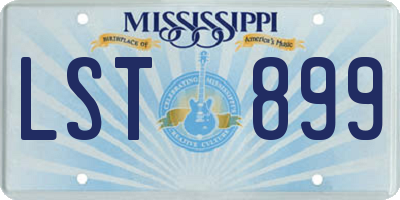 MS license plate LST899