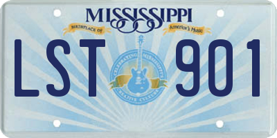 MS license plate LST901
