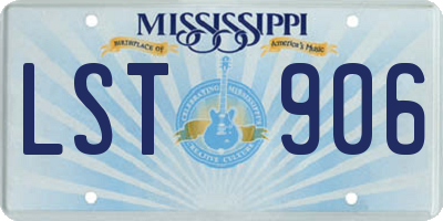 MS license plate LST906