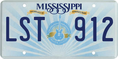 MS license plate LST912