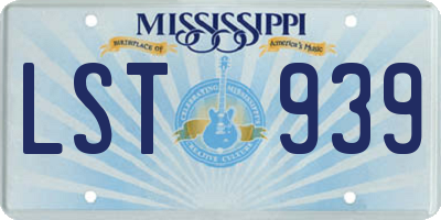 MS license plate LST939