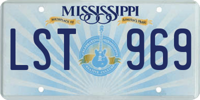 MS license plate LST969