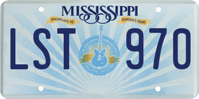 MS license plate LST970