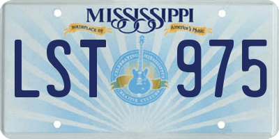 MS license plate LST975
