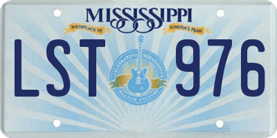 MS license plate LST976