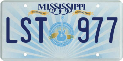 MS license plate LST977