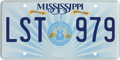 MS license plate LST979