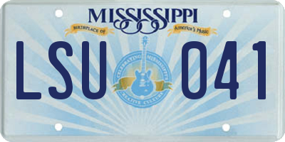 MS license plate LSU041