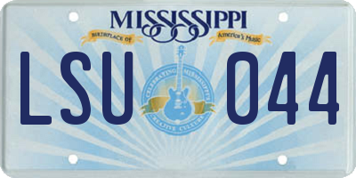 MS license plate LSU044