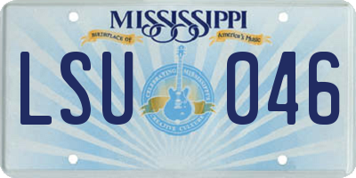 MS license plate LSU046