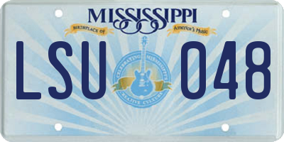 MS license plate LSU048
