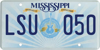 MS license plate LSU050