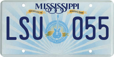 MS license plate LSU055