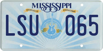 MS license plate LSU065