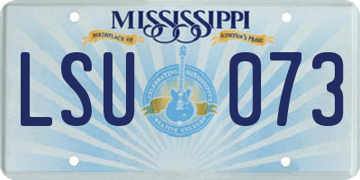 MS license plate LSU073