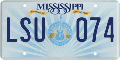 MS license plate LSU074