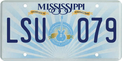 MS license plate LSU079