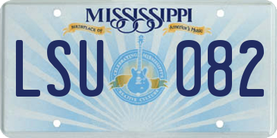 MS license plate LSU082