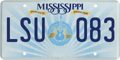 MS license plate LSU083