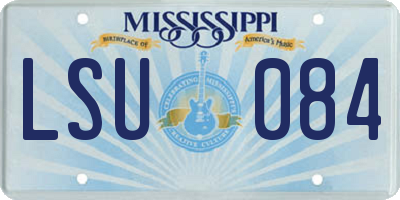 MS license plate LSU084