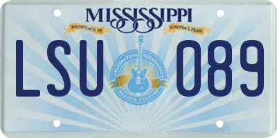 MS license plate LSU089