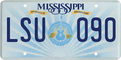 MS license plate LSU090