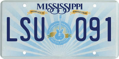 MS license plate LSU091