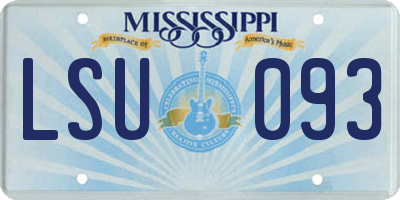 MS license plate LSU093