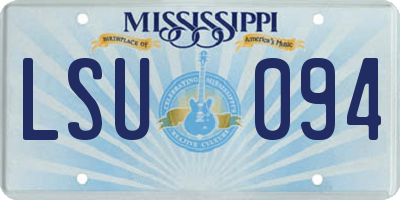 MS license plate LSU094