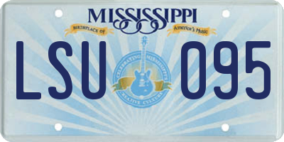 MS license plate LSU095