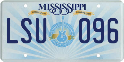 MS license plate LSU096