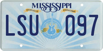 MS license plate LSU097