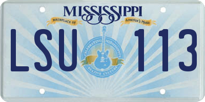 MS license plate LSU113
